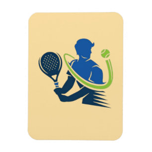 Tennis-Club-Logo - Dynamische Aktion, Sportstil Magnet