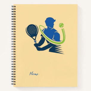 Tennis-Club-Logo - Dynamische Aktion, Sportstil Notizbuch