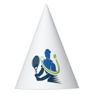 Tennis-Club-Logo - Dynamische Aktion, Sportstil Partyhütchen