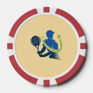 Tennis-Club-Logo - Dynamische Aktion, Sportstil Pokerchips