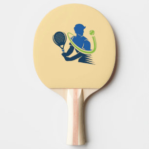Tennis-Club-Logo - Dynamische Aktion, Sportstil Tischtennis Schläger