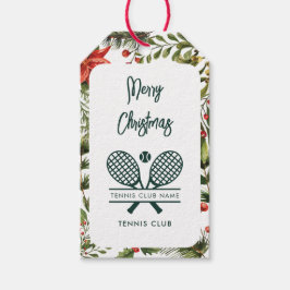 Tennis Club Name Botanischer Weihnachtsfeiertag Geschenkanhänger