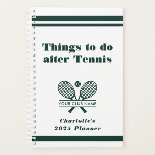 Tennis Club Name Team Spieler 2025 Green Custom Planer