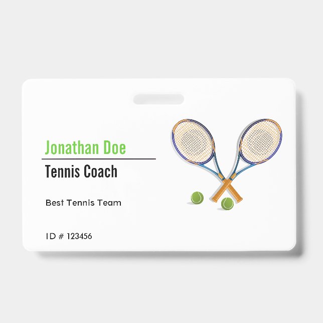 Tennis Coach Ausweis (Vorderseite)