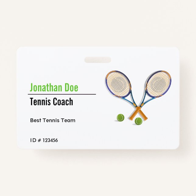 Tennis Coach Ausweis (Vorderseite)