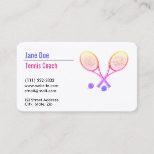 Tennis Coach Business Card Visitenkarte