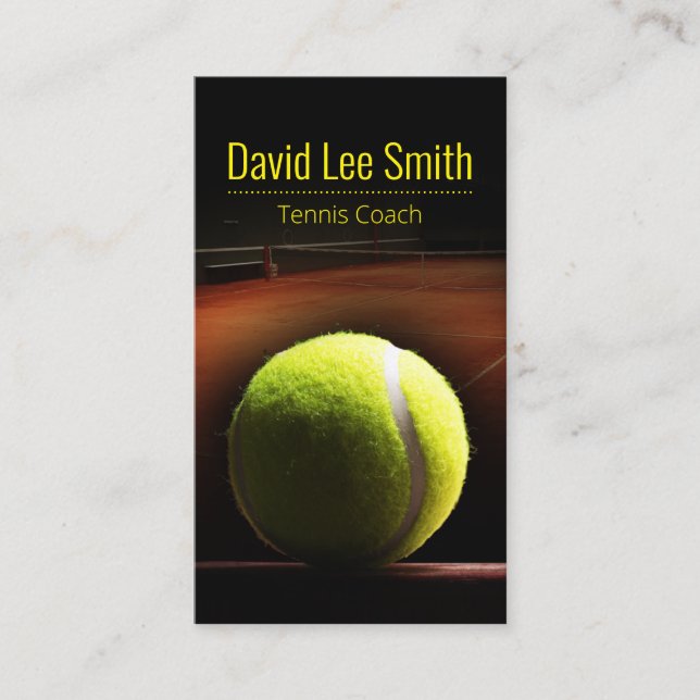 Tennis-Coach Business Card Visitenkarte (Vorderseite)