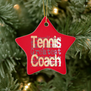 Tennis Coach Extraordinaire Keramik Ornament