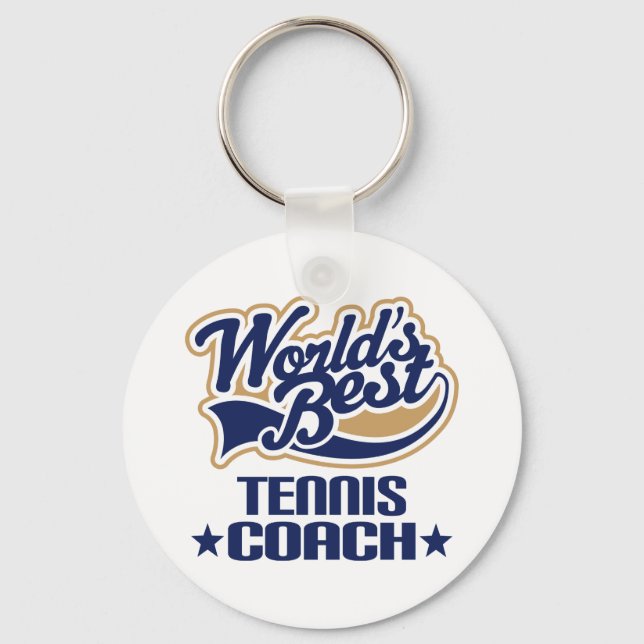 Tennis Coach Geschenk Schlüsselanhänger (Vorderseite)