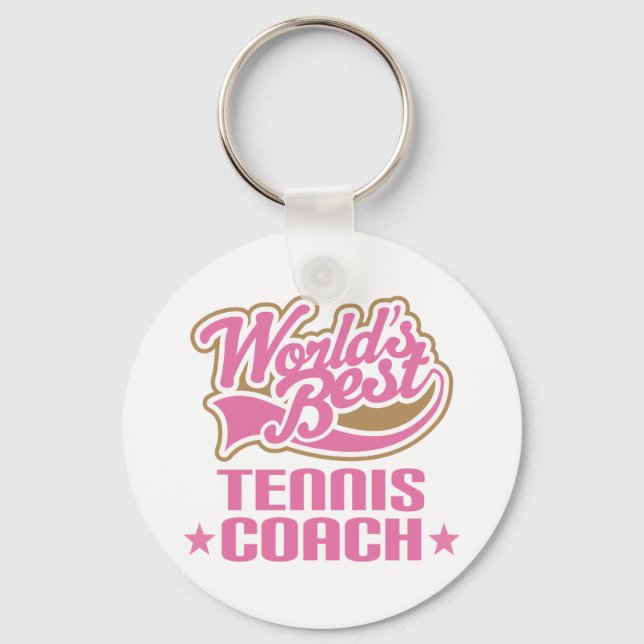 Tennis Coach Geschenk Schlüsselanhänger (Vorderseite)
