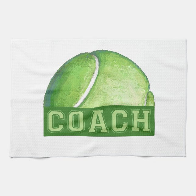 Tennis Coach Geschirrtuch (Horizontal)