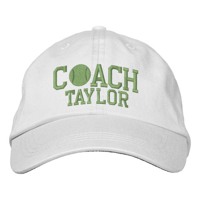 Tennis Coach Personalized Bestickte Baseballkappe (Vorderseite)