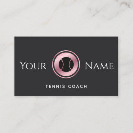 Tennis Coach Rose Gold Klasse Elegant Instruktor Visitenkarte