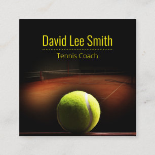 Tennis Coach Square Business Card Quadratische Visitenkarte