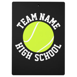 Tennis Coach - Teamname und Farbsport Klemmbrett