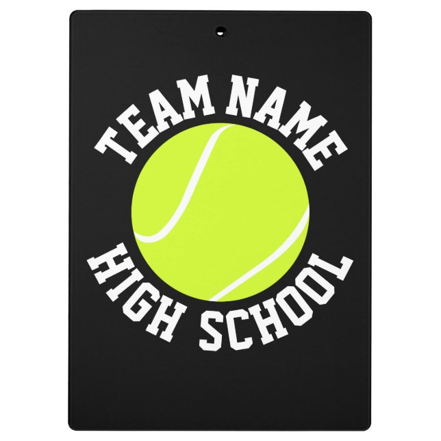 Tennis Coach - Teamname und Farbsport Klemmbrett (Rückseite)