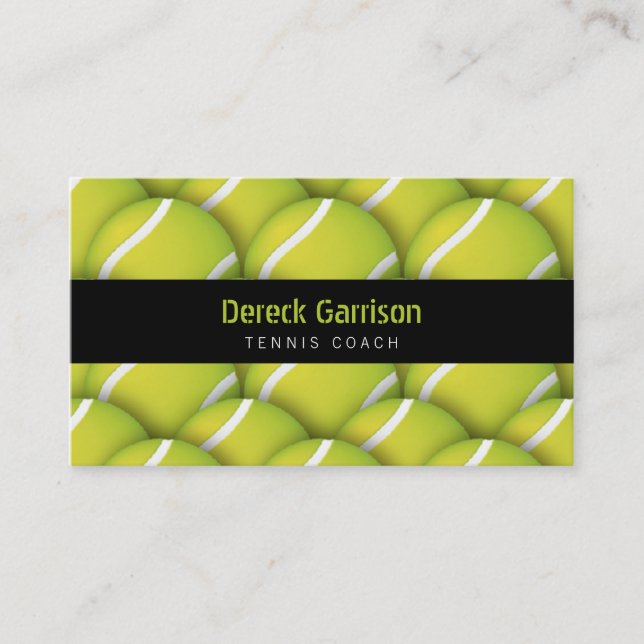 Tennis Coach | Übungsstunden Visitenkarte (Vorderseite)