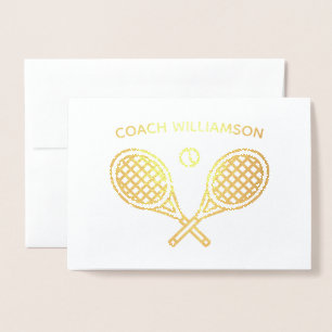 Tennis Coach Vielen Dank Folienkarte