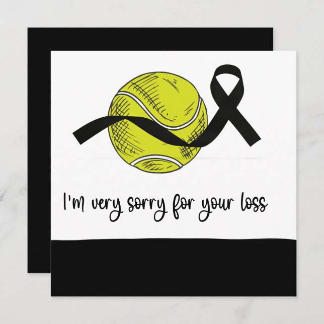 Tennis Condolences Entschuldigung für Ihren Verlus (Vorne/Hinten)