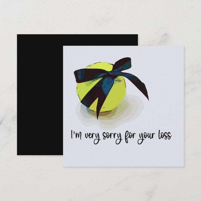 Tennis Condolences Entschuldigung für Ihren Verlus (Vorne/Hinten)