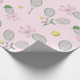 Tennis Coquette Schleife Rosa Geschenk Geschenkpapier