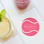 Tennis Country Club | Bachelorette Runder Pappuntersetzer<br><div class="desc">Das macht Spaß und Spaß in Ihren Bachelorette Begrüßungstaschen für Ihre besten Mädchen! Untersetzer-Favoriten sind perfekt, um die Aufmerksamkeit Ihrer Gäste zu erlangen. Set eines unvergesslich schönen Tisches, der mit Ihren speziell gefertigten Untersetzer personalisiert ist, die nicht nur zu der Veranstaltung passen, sondern auch die Veranstaltung bilden. Oder kreieren Sie...</div>