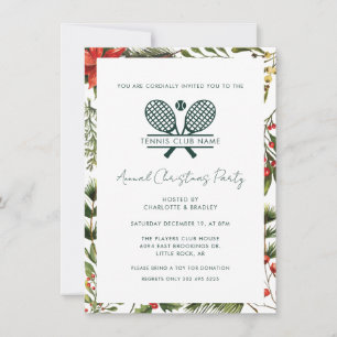 Tennis Country Club Botanischer Weihnachtsfeier Einladung