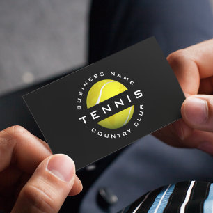 Tennis Country Club Modernes Ball World Logo Visitenkarte