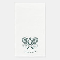 Tennis Country Club Name Racket Motif Green