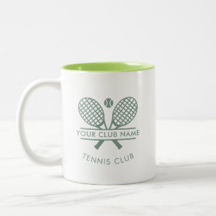 Tennis Country Club Name Schläger Motiv individuel Zweifarbige Tasse