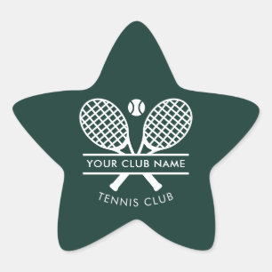 Tennis Country Club Name Team Green Benutzerdefini Stern-Aufkleber