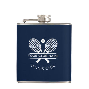 Tennis Country Club Name Team Navy Blau Flachmann