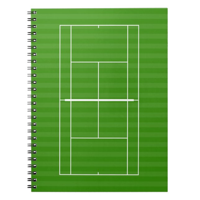 TENNIS COURT LINE MARKING Notebook Notizblock (Vorderseite)