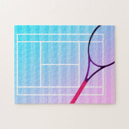 Tennis Court Racket Giro del Malcantone Lila Puzzle