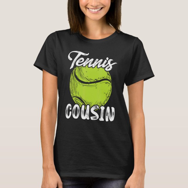 Tennis Cousin Männer Familienmatte Set Tennis Ball T-Shirt (Vorderseite)