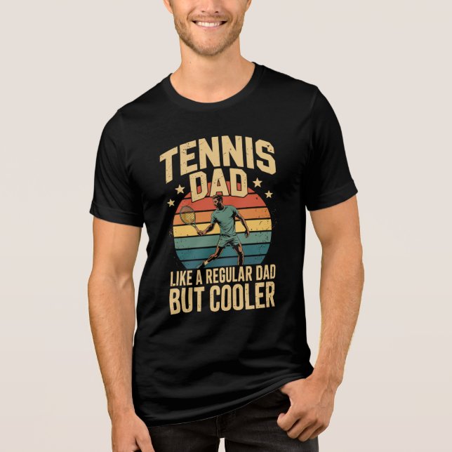 Tennis Dad – aber cooler Tri-Blend Shirt (Vorderseite)