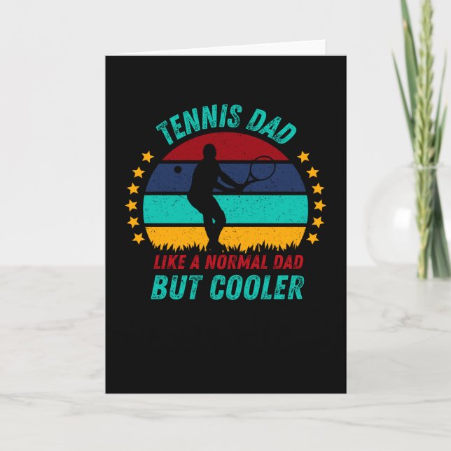 Tennis Dad - Cool Fathers Day Gift Karte (Vorderseite)