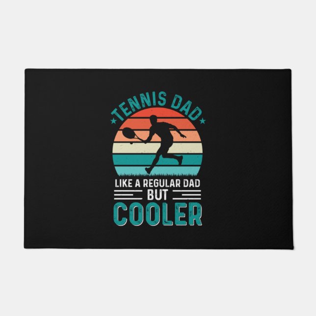 Tennis Dad Retro Sunset Fußmatte (Vorderseite)