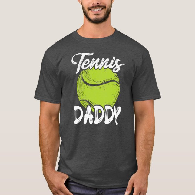 Tennis Daddy Men Family Set Tennis Ball T-Shirt (Vorderseite)