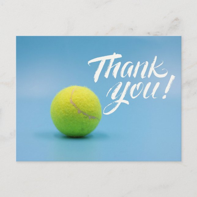 Tennis Danke, dass ihr eine Karte mit blauem Ball  (Vorderseite)