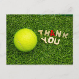 Tennis Danke, dass ihr Karte mit Tennisball und Wo
