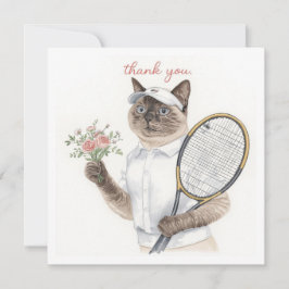 Tennis Danke, dass ihr Katze für Katzenliebhaber s Dankeskarte