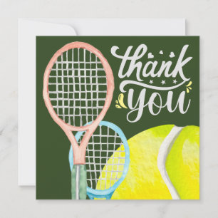 Tennis Danke, dass ihr mit dem Ball auf Grün seid Dankeskarte