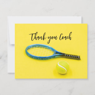 Tennis Danke Trainer für Tennisspieler  Postkarte