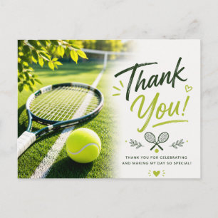 Tennis-Dankeskarten mit Ball für Spieler Postkarte