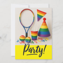 Tennis Das Rainbow-Party des Pride Month Einladung