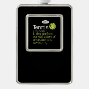 Tennis Definition Rahmen-Ornament Silber