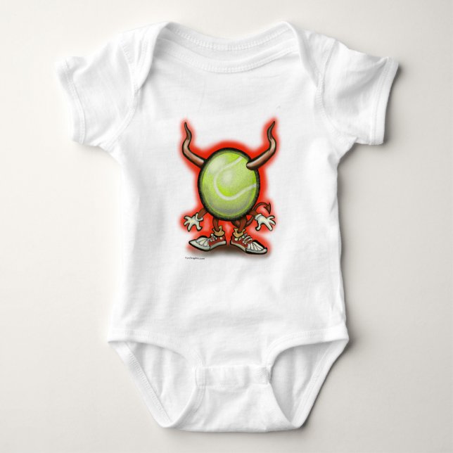Tennis Demon Baby Strampler (Vorderseite)