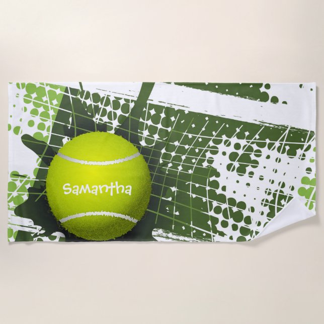 Tennis Design Beach Handtuch (Vorderseite)