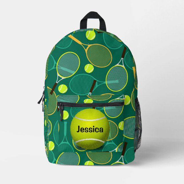 Tennis Design Bedruckter Rucksack (Vorderseite)